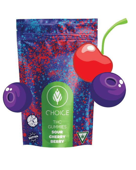 CHOICE | CHERRY BERRY | INDICA | GUMMIES | 100MG | REC