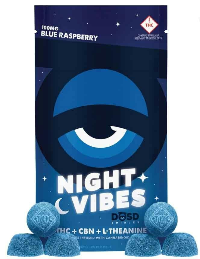 DŌSD Edibles - 100mg Night Vibes + CBN - Blue Raspberry