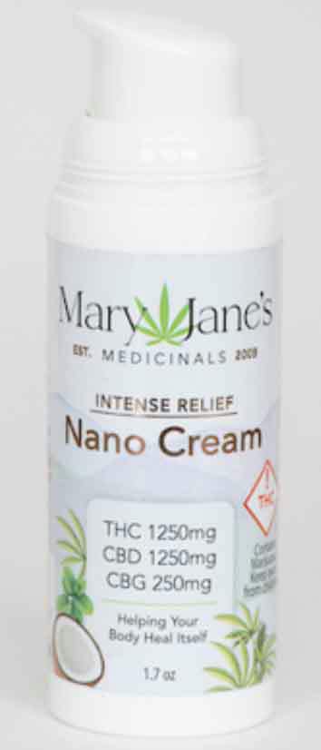 Mary Jane’s Nano Cream 1.7oz 1250mg THC/1250mg CBD/250mg CBG