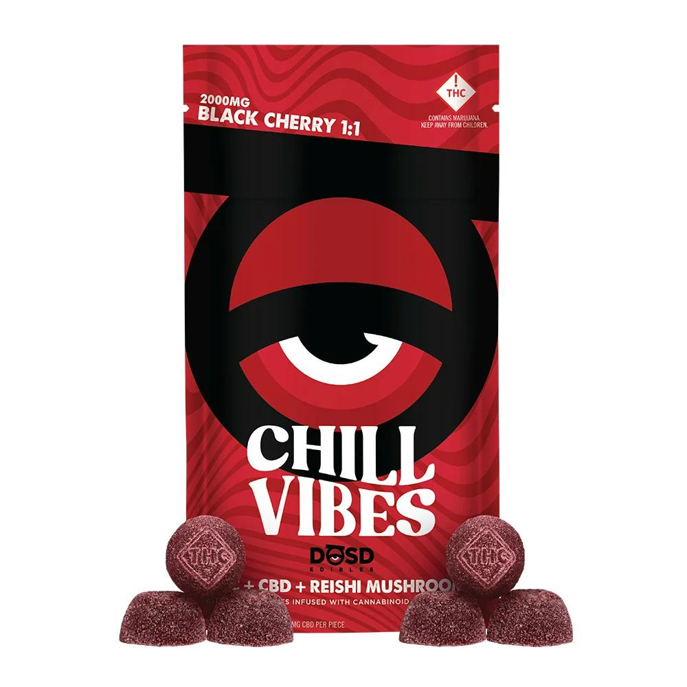 DŌSD Edibles - 2000mg Nano Bites - Black Cherry 1:1 - Chill Vibes