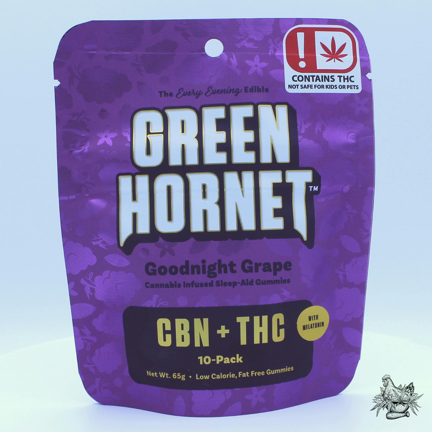 GREEN HORNET-SLEEP GUMMIES-100MG THC:50MG CBN W/ MELATONIN-GOODNIGHT GRAPE