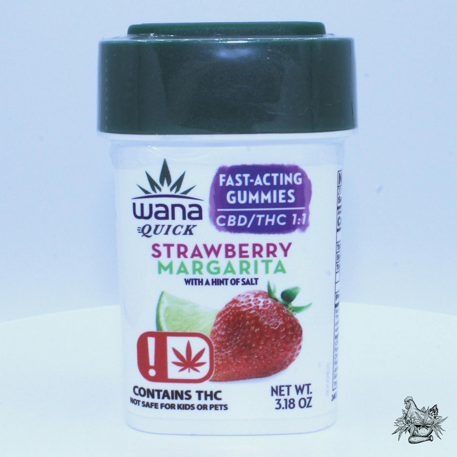 WANA-1:1 100MG:100MG CBD:THC QUICK GUMMIES-STRAWBERRY MARGARITA