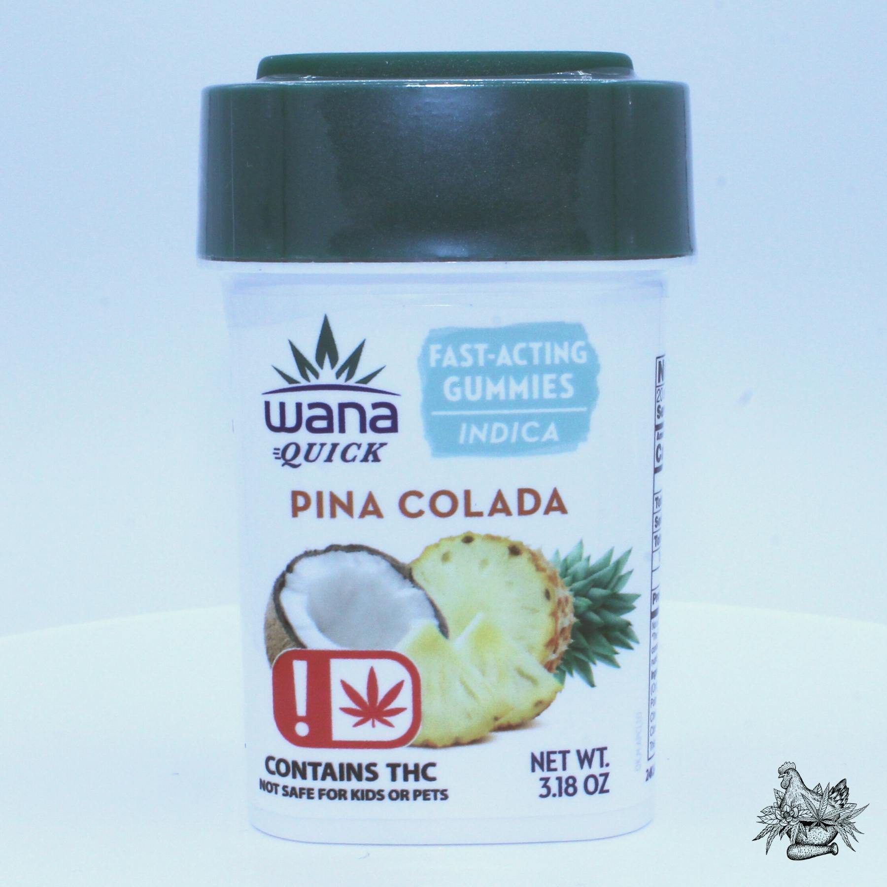 WANA-100MG QUICK GUMMIES-PINA COLADA-INDICA