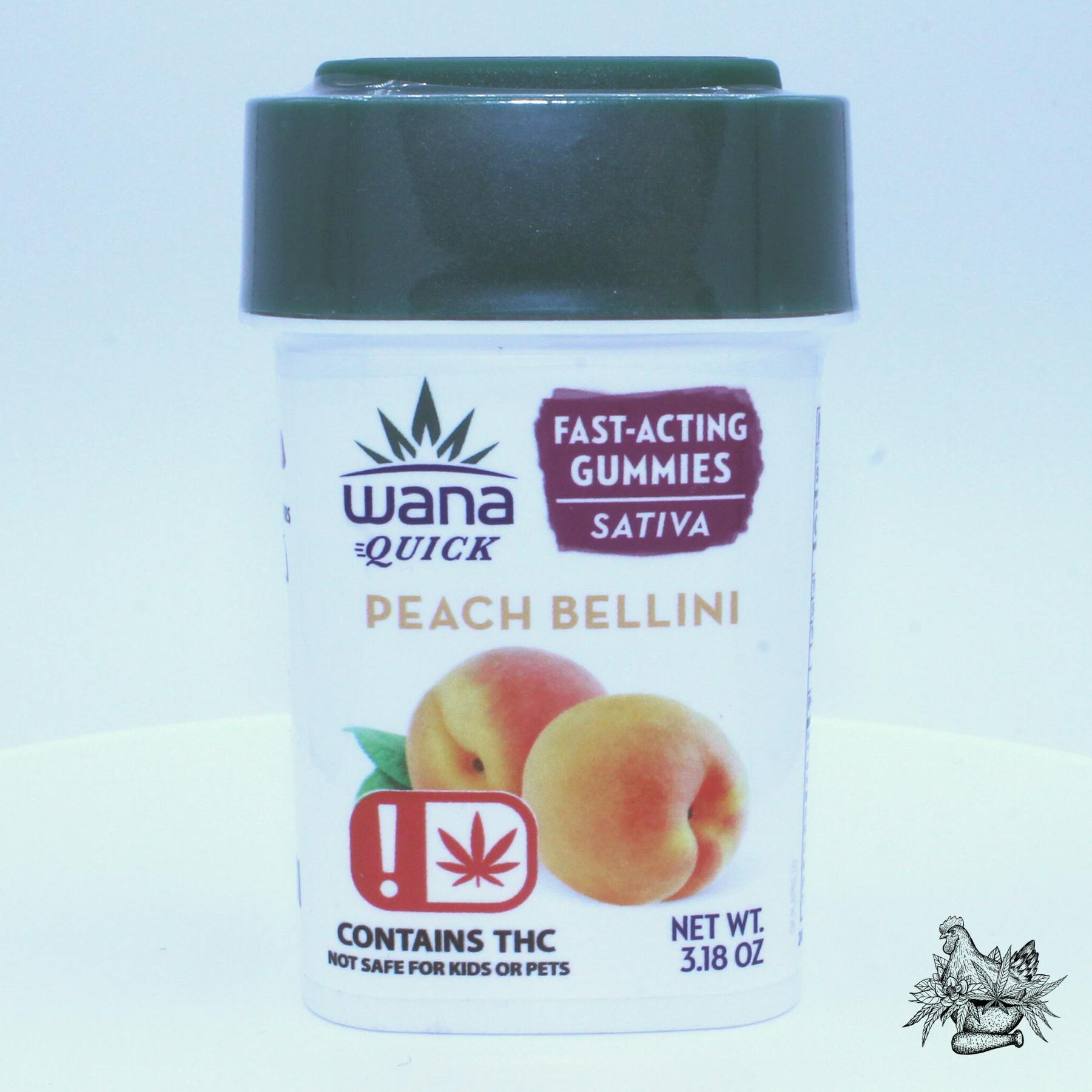 WANA-100MG QUICK GUMMIES-PEACH BELLINI-SATIVA
