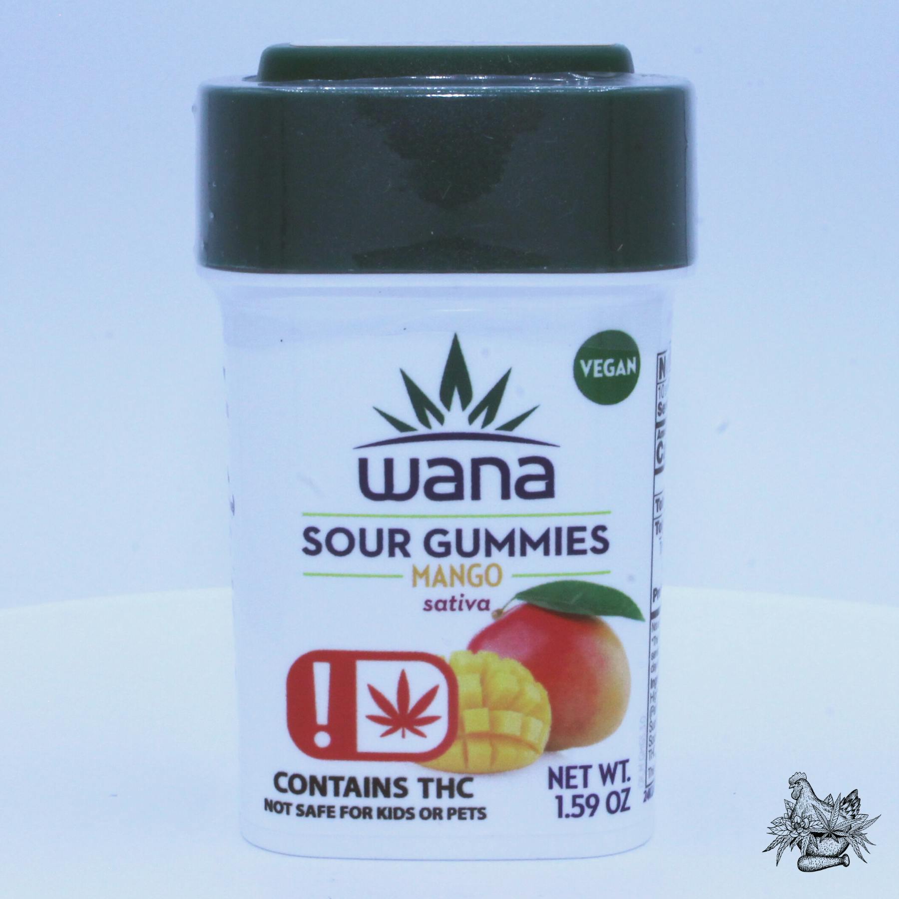 WANA-100MG SOUR GUMMIES-MANGO-SATIVA