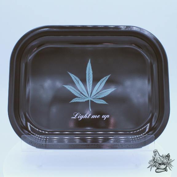 Metal Rolling Tray - Light Me Up - Black/Pink