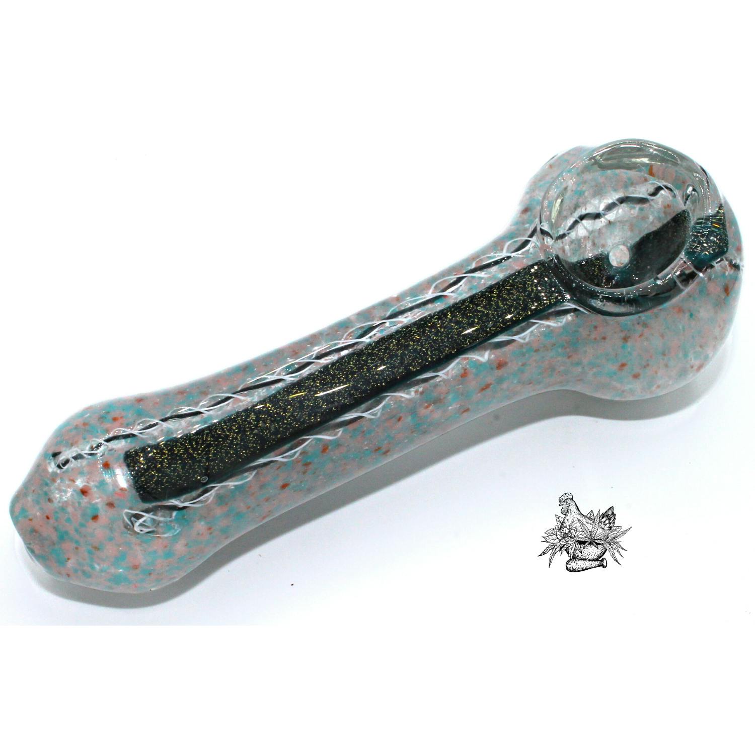 PIPE-4.5" DICHRO ASSORTED GLASS