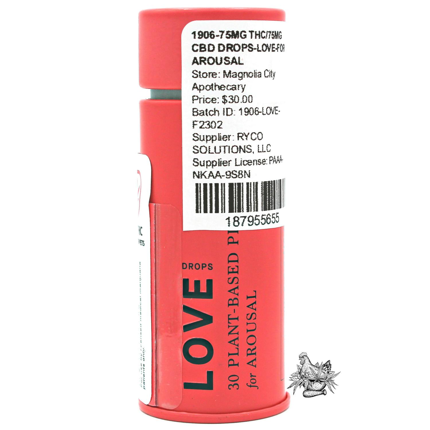 1906-75MG THC:75MG CBD DROPS-LOVE