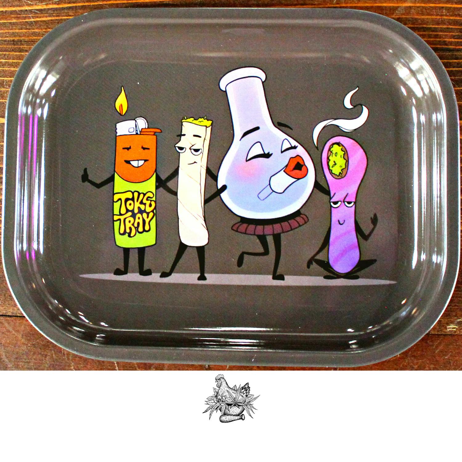 METAL ROLLING TRAY-SMOKE SQUAD-5x7
