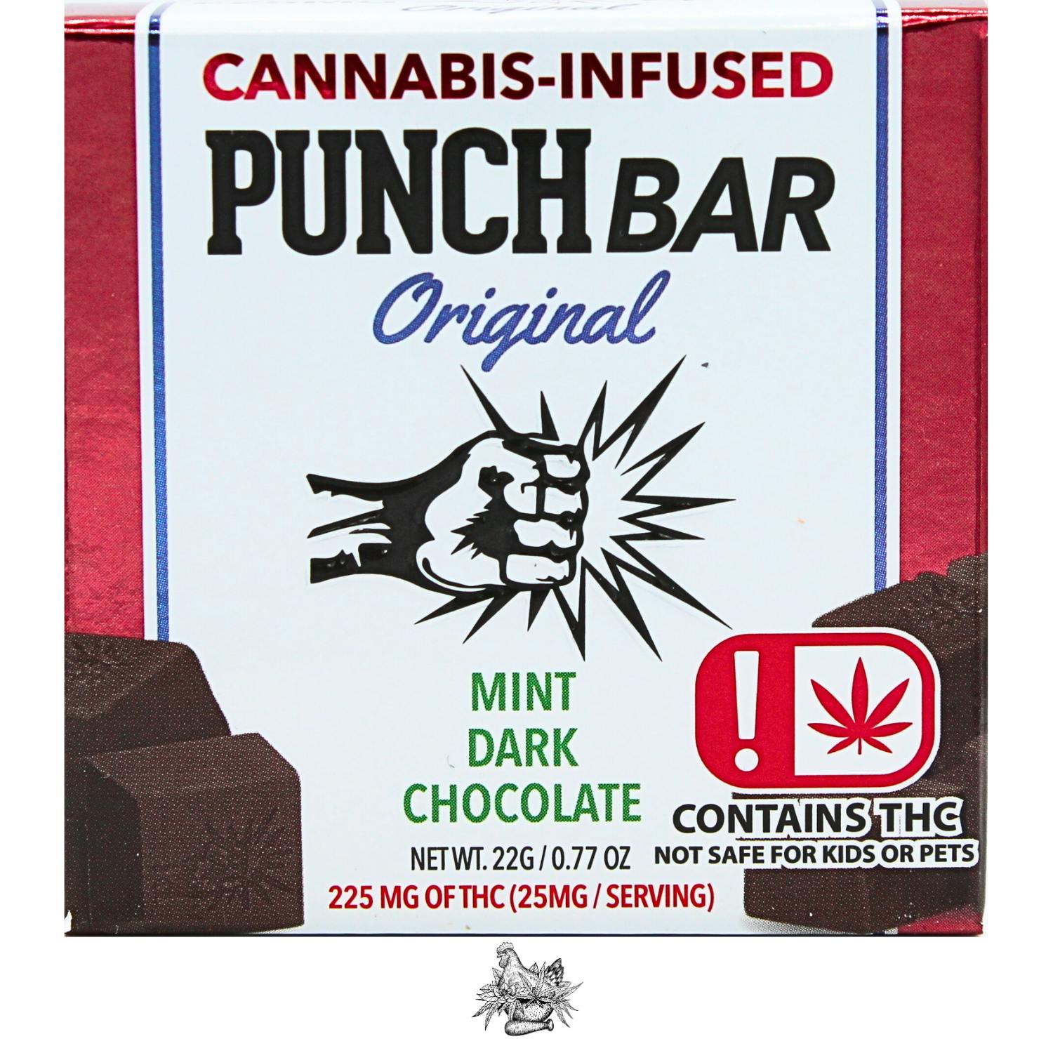 PUNCH EDIBLES-MINT DARK CHOCOLATE-225MG
