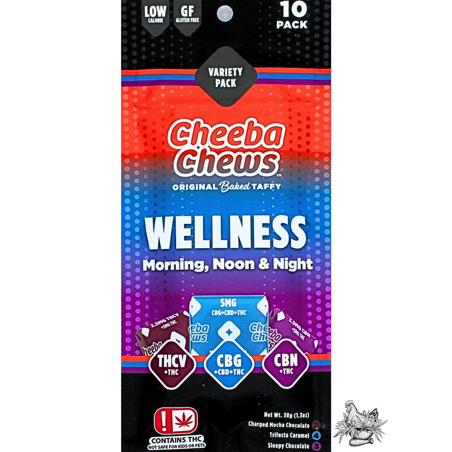 CHEEBA CHEWS-WELLNESS VARIETY-50MG ENERGY-TRIFECTA-SLEEP