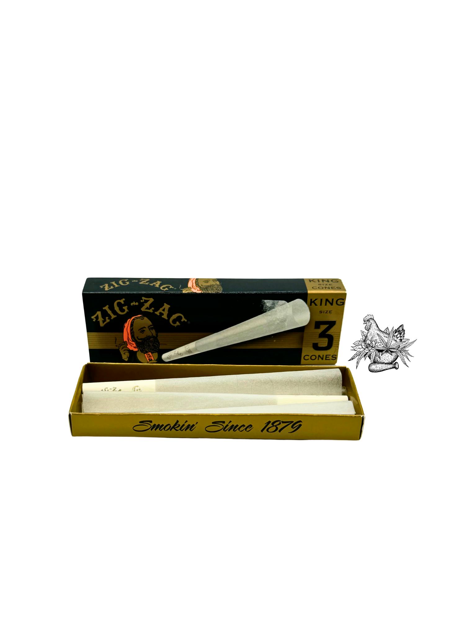 ZIG ZAG KING CONES - 3PK