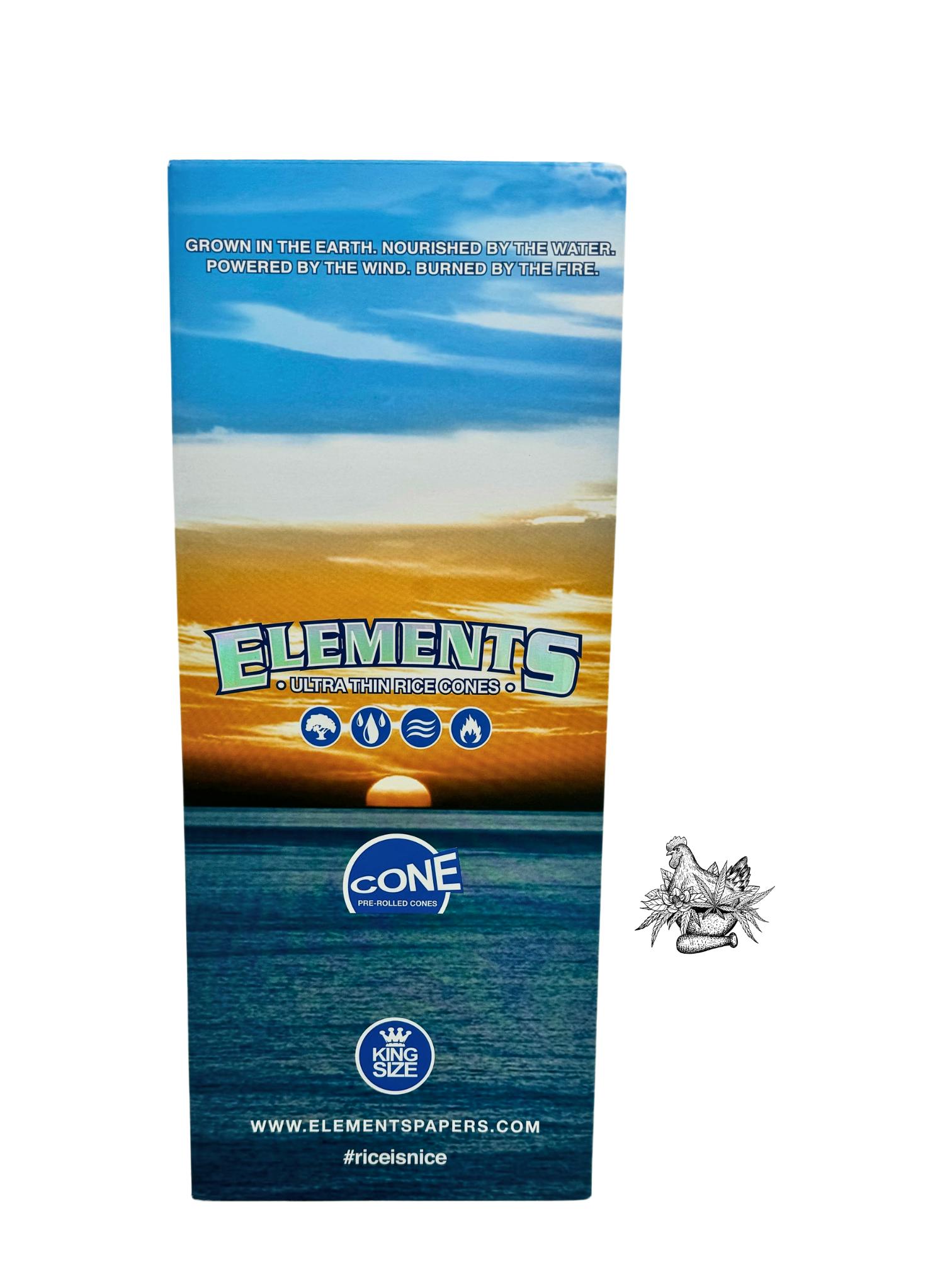 ELEMENTS-ULTRA THIN RICE CONES-KING SIZE -800 CT