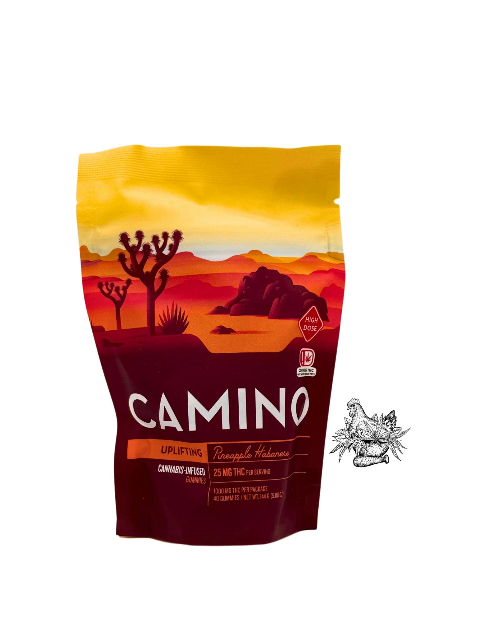 KIVA-CAMINO GUMMIES-1000MG-PINEAPPLE HABANERO
