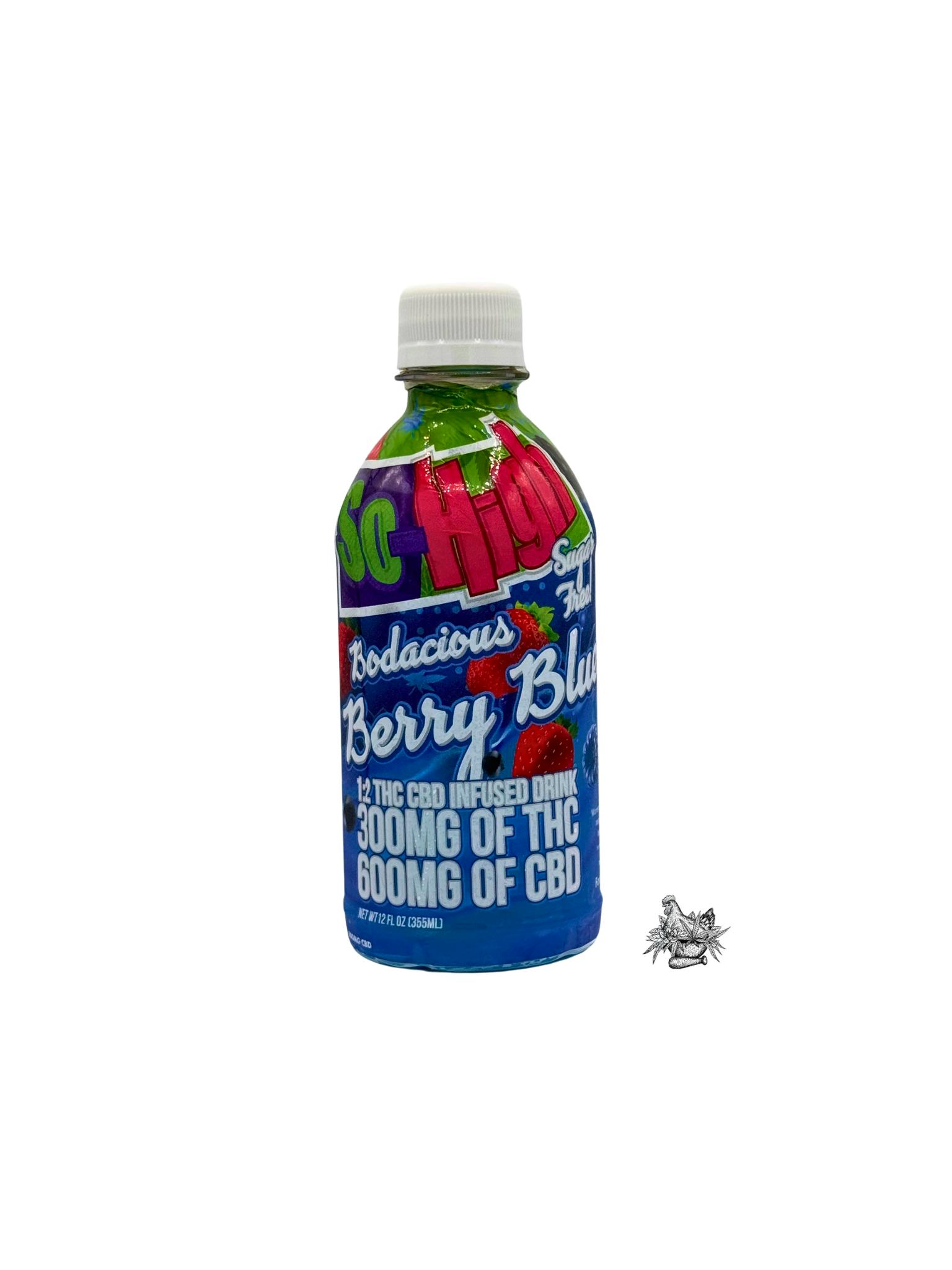 SOHIGH-SUGAR FREE BERRY BLUE-1:2 THC:CBD 300MG THC:600MG CBD