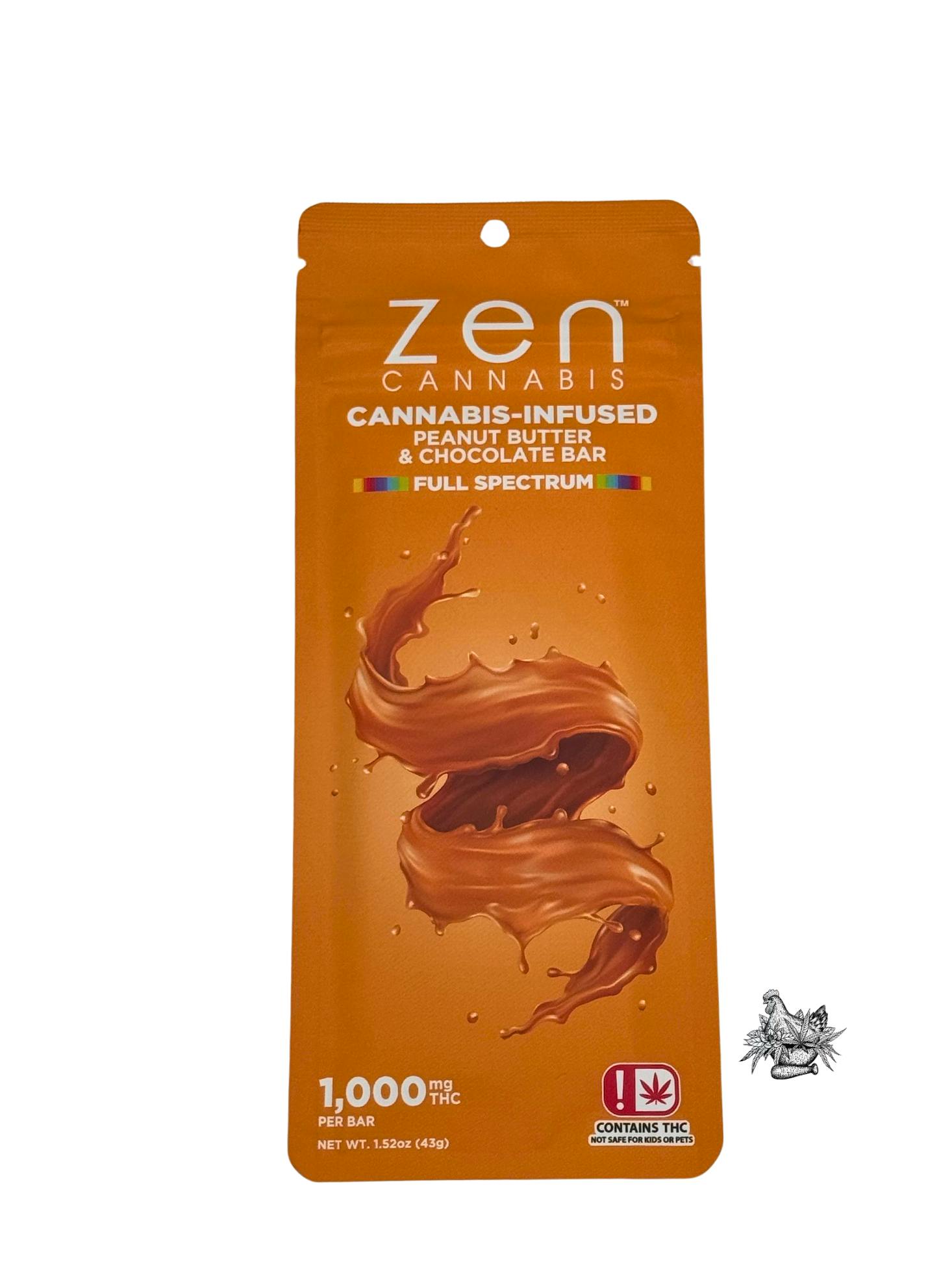 ZEN-PEANUT BUTTER & CHOCOLATE BAR-1000MG