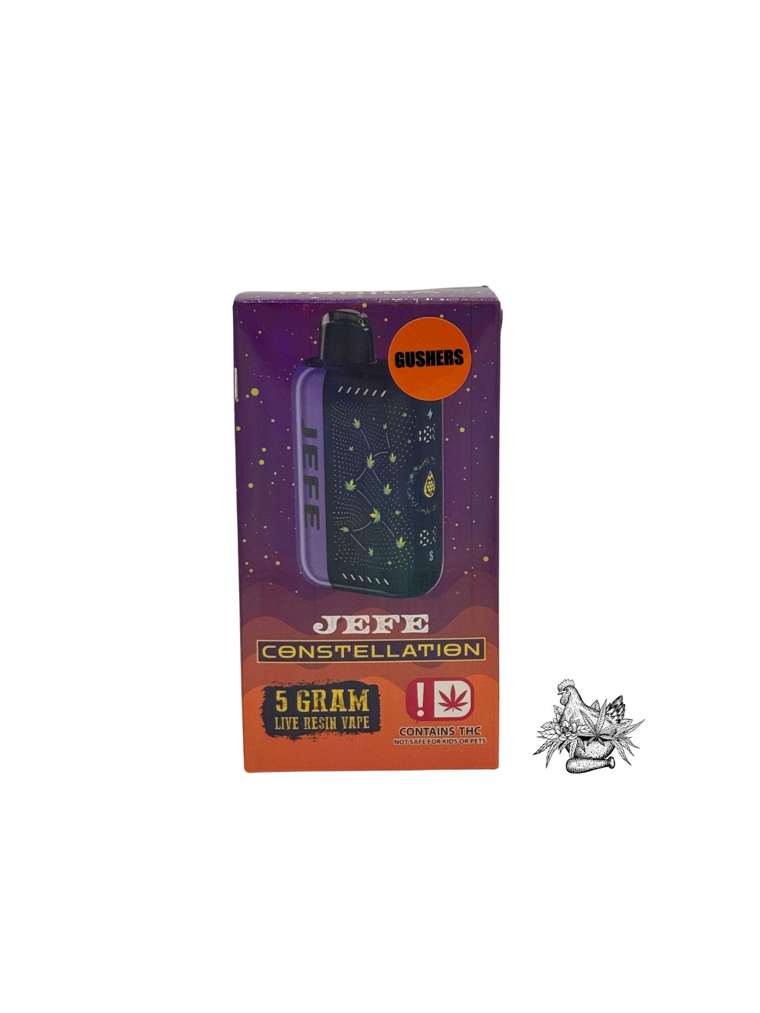NOBLE NECTAR-5G JEFE DISPOSABLE VAPE CONSTELLATION-GUSHERS-INDICA