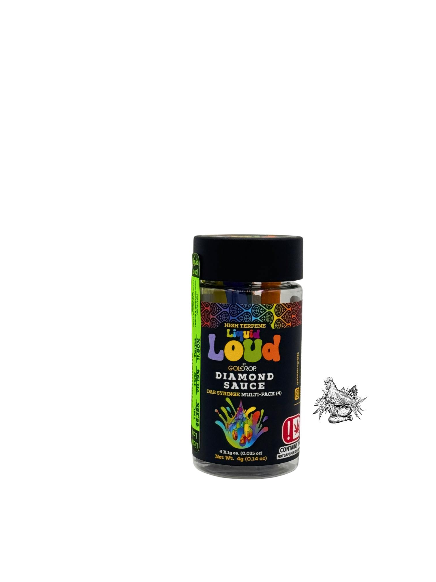 GOLDROP-4G LIQUID LOUD HIGH TERPENE EXTRACT SYRINGE 4PK