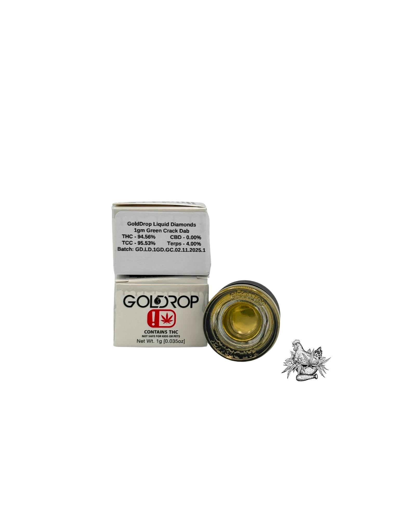 GOLDROP-1G LIQUID DIAMONDS EXTRACT-GREEN CRACK