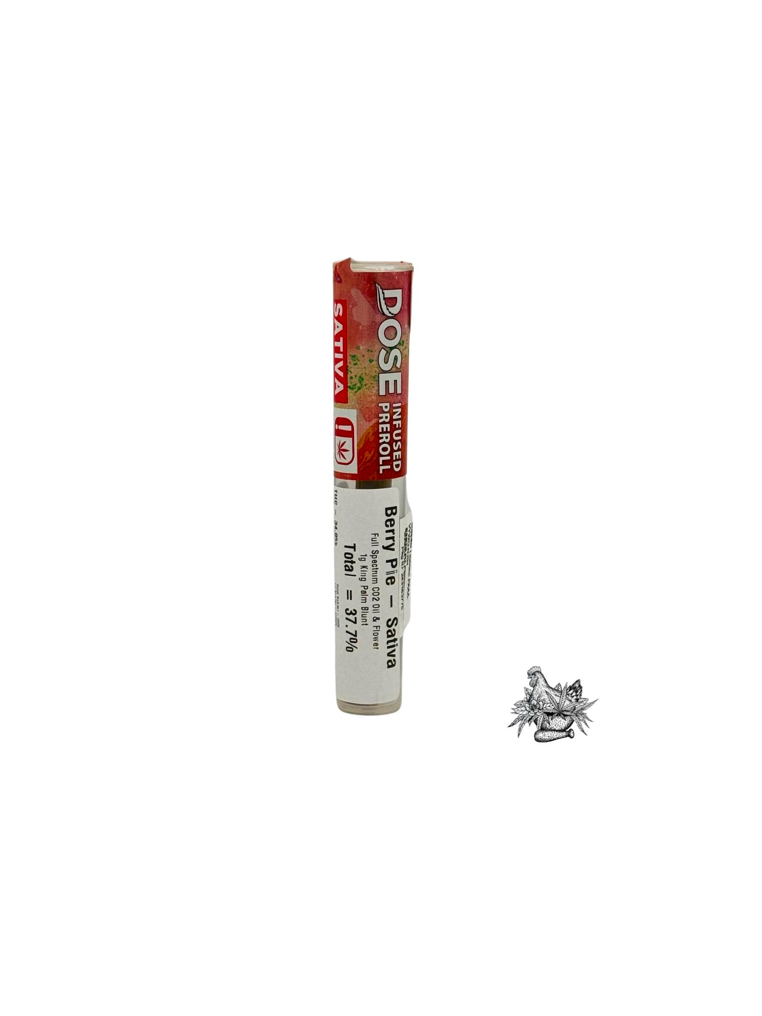 DOSE-1G INFUSED KING PALM BLUNT PREROLL-BERRY PIE-SATIVA