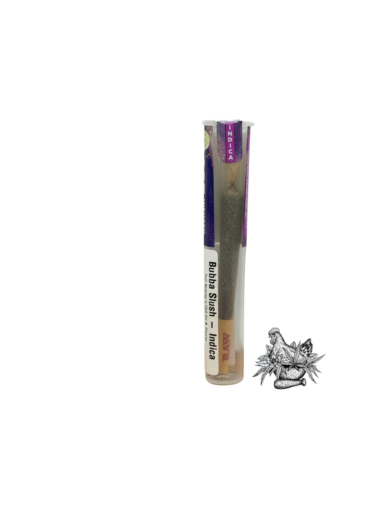 DOSE-1G INFUSED RAW PREROLL-BUBBA SLUSH-INDICA