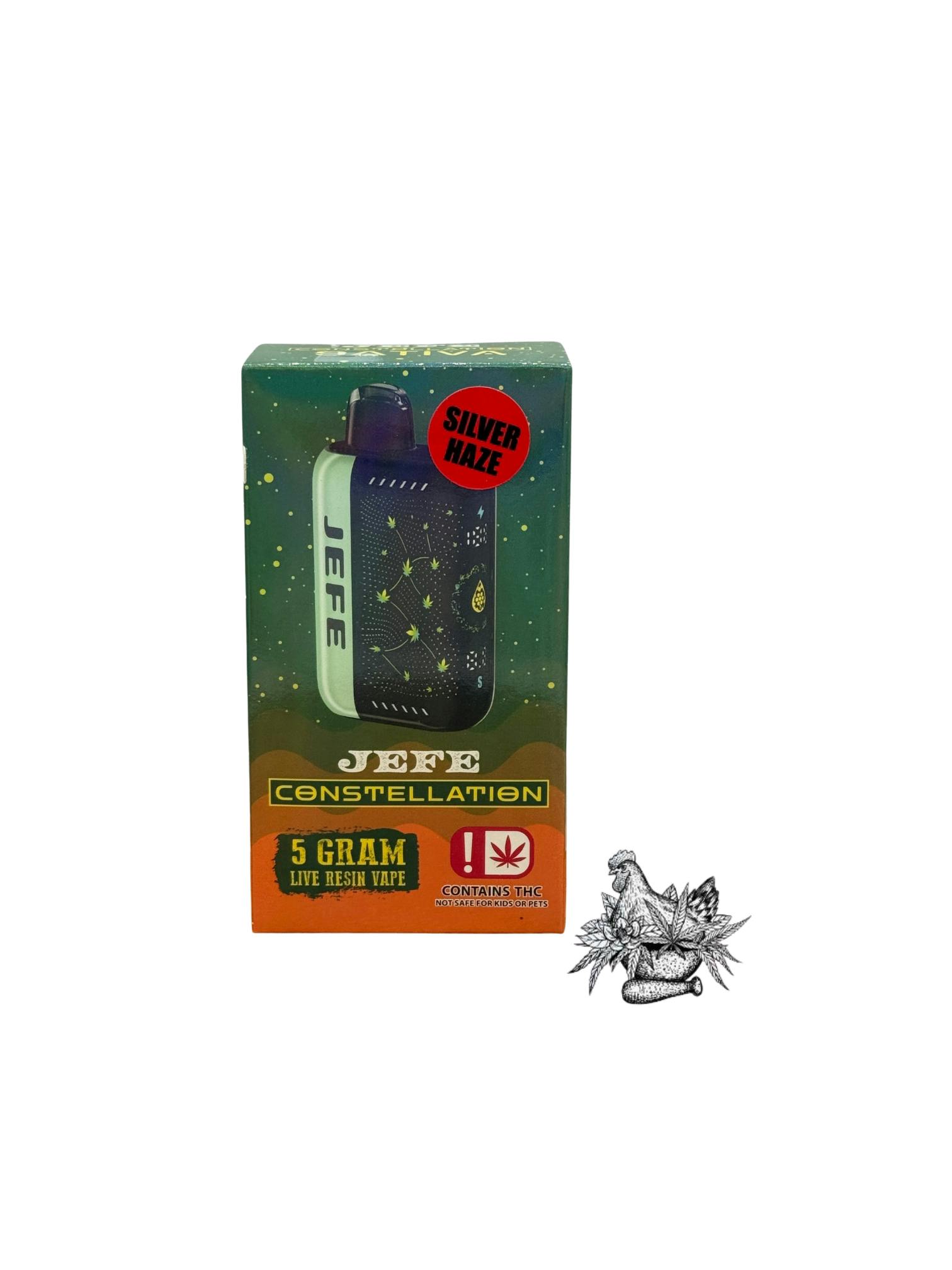 NOBLE NECTAR-5G JEFE DISPOSABLE VAPE CONSTELLATION-SILVER HAZE-SATIVA