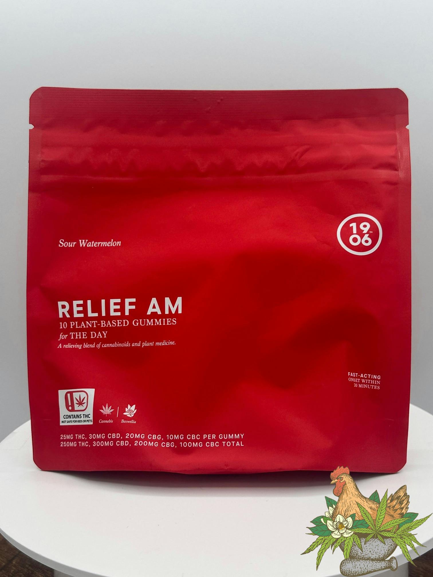 1906-250MG GUMMIES-RELIEF AM-SOUR WATERMELON