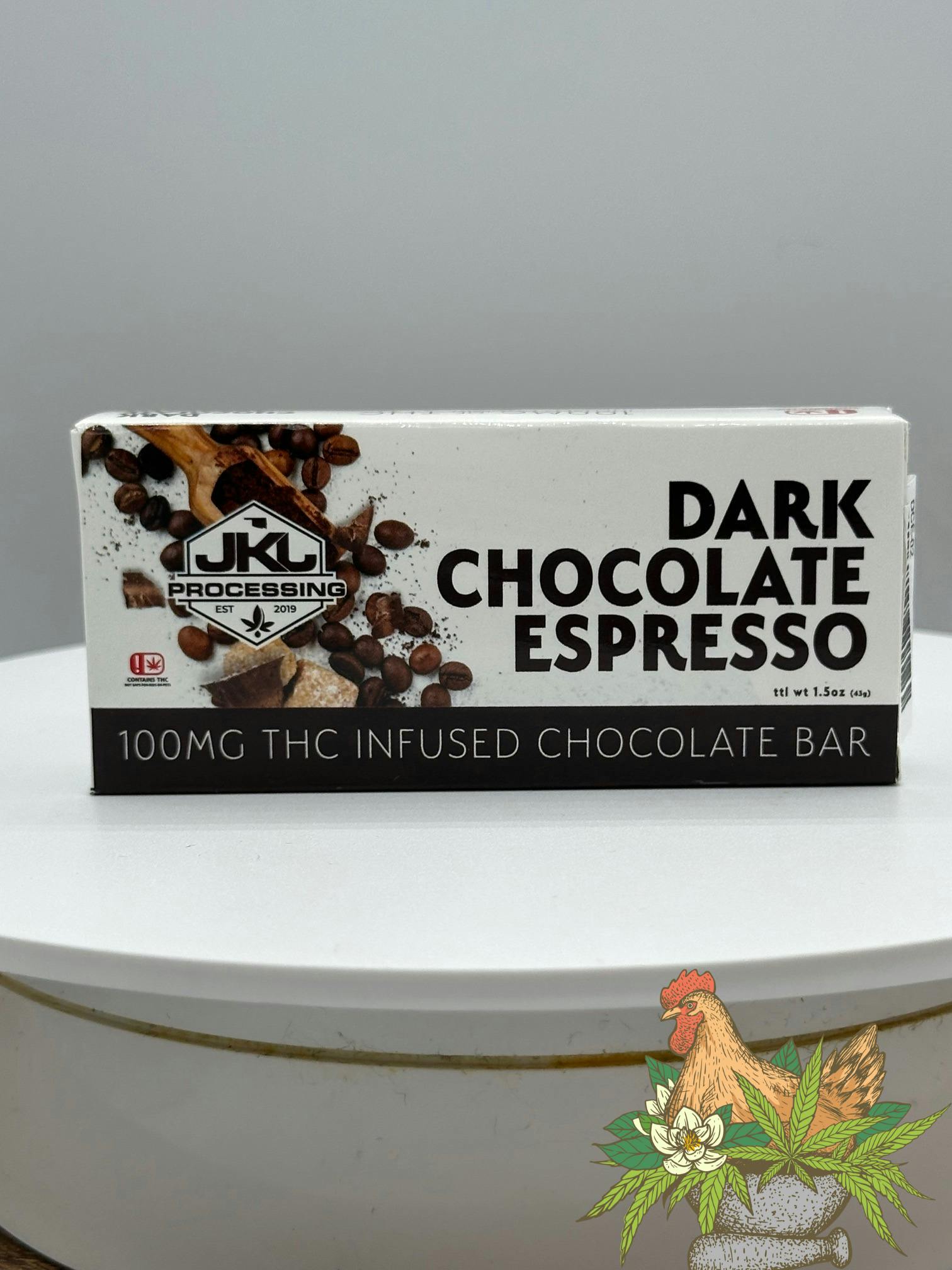 JKJ-DARK CHOCOLATE ESPRESSO-CHOCOLATE BAR-100MG