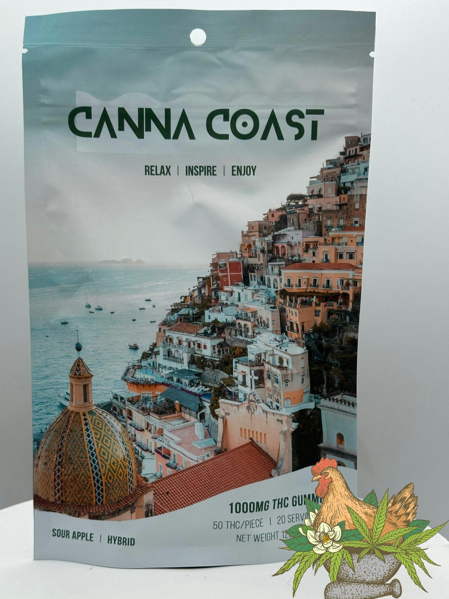 CANNA COAST GUMMIES-1000MG-SOUR APPLE-HYBRID