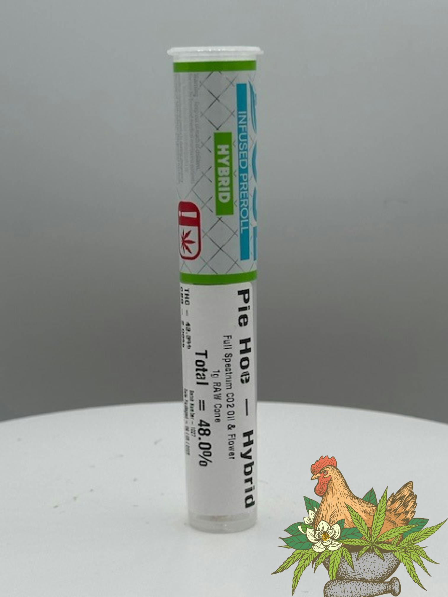 DOSE-1G INFUSED RAW PREROLL-PIE HOE-HYBRID