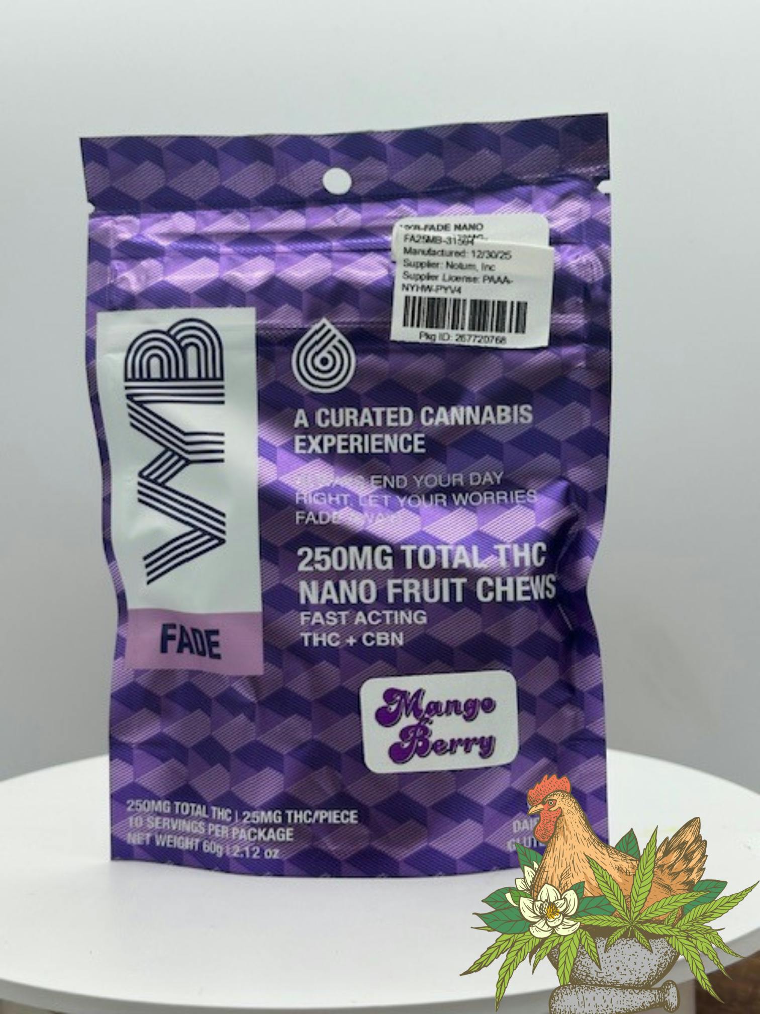 VYB-FADE NANO GUMMIES 250MG-MANGO BERRY