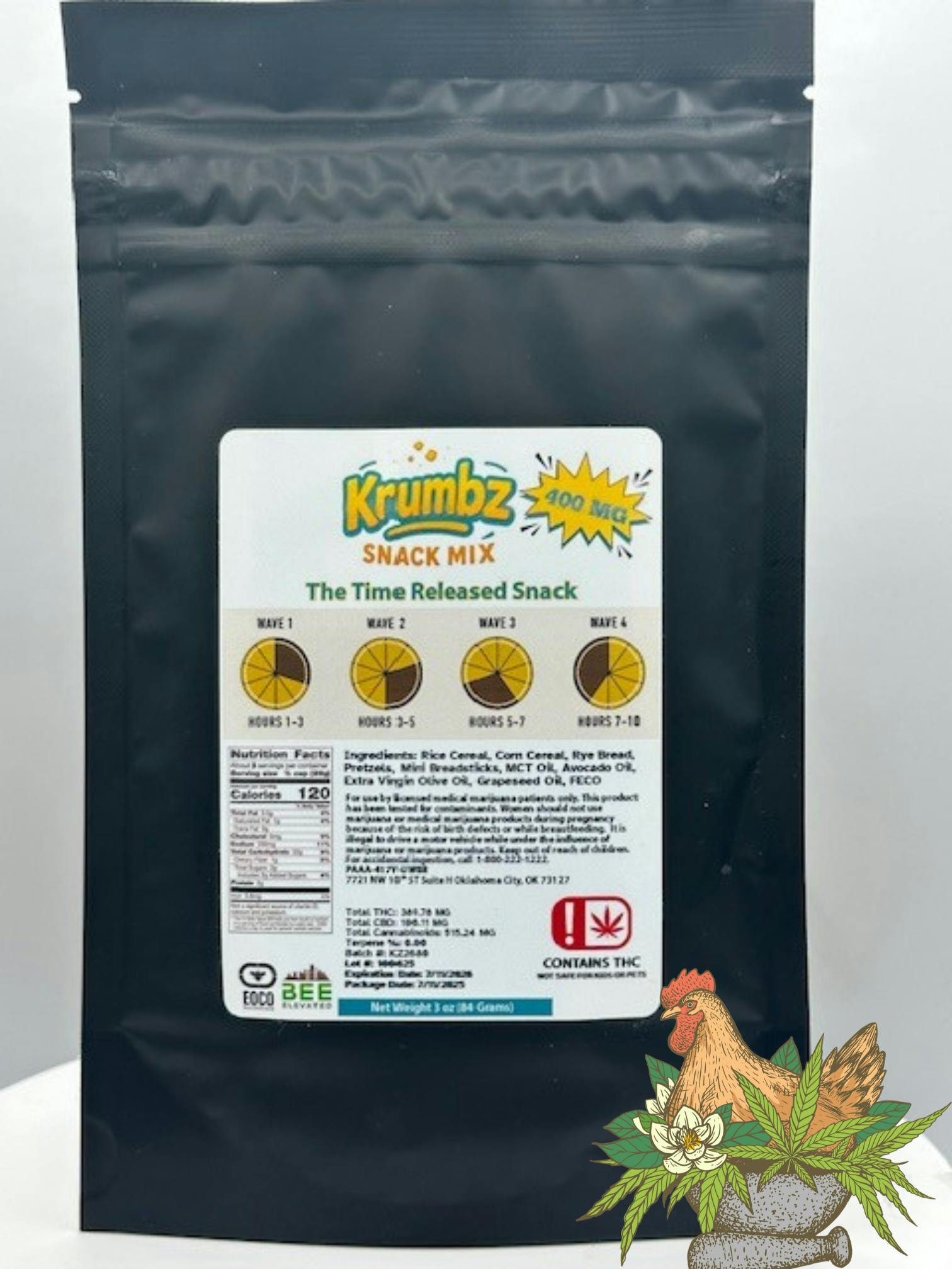 BEE ELEVATED-KRUMBZ-TIME RELEASE SNACK MIX-400MG