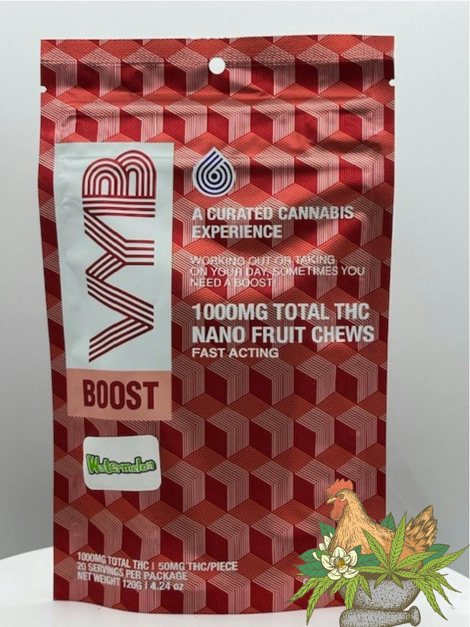 VYB-BOOST NANO GUMMIES 1000MG-WATERMELON
