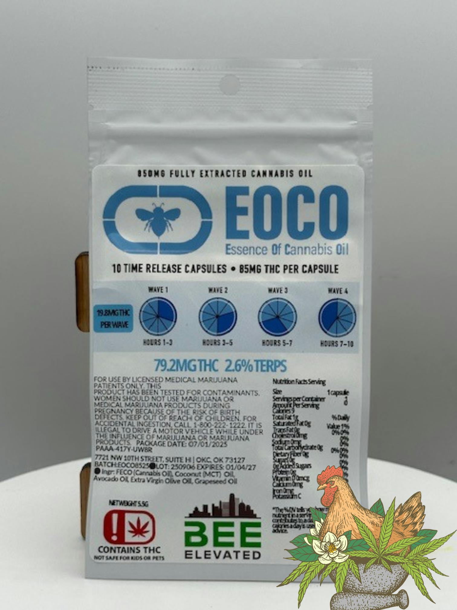 BEE ELEVATED-EOCO-TIME RELEASE CAPSULES-85MG
