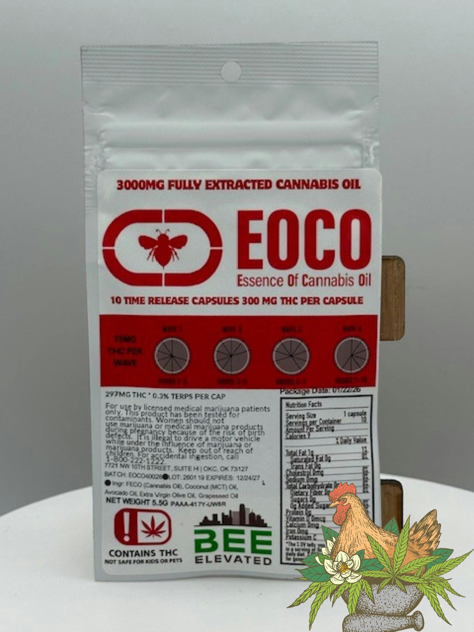 BEE ELEVATED-EOCO-TIME RELEASE CAPSULES-300MG
