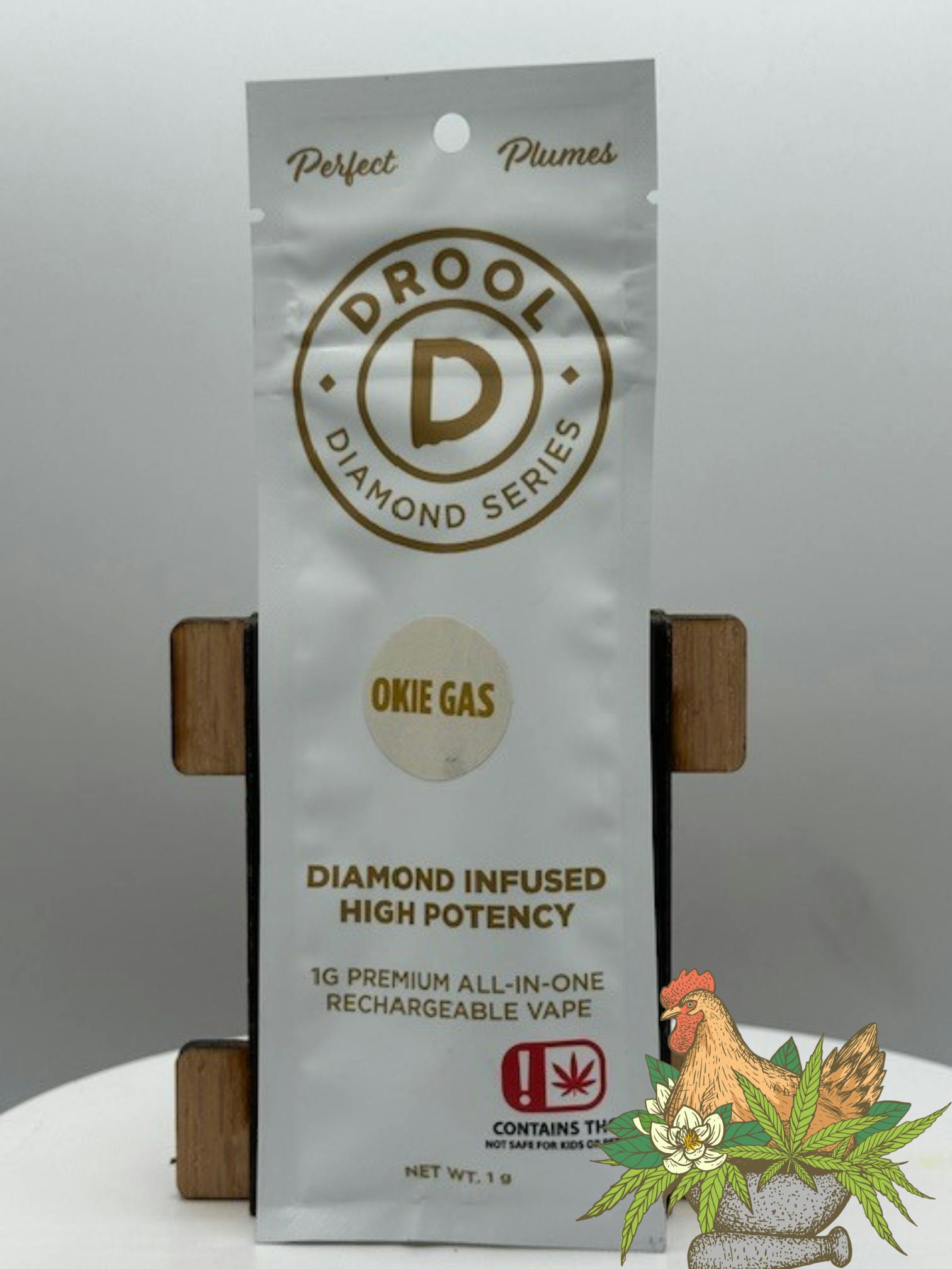 DROOL-1G DIAMOND SERIES DISPOSABLE VAPE-OKIE GAS-INDICA