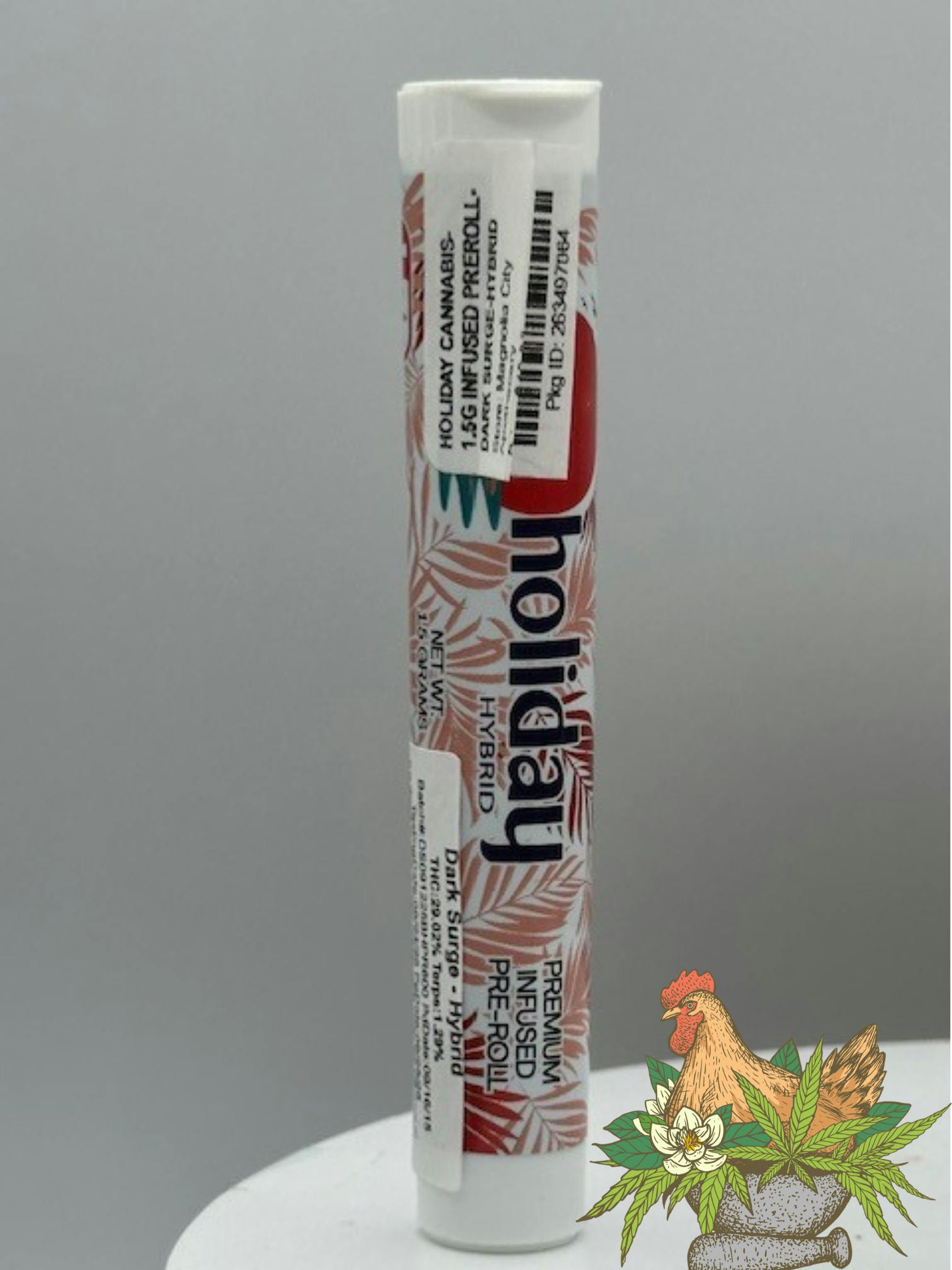 HOLIDAY CANNABIS- 1.5G INFUSED PREROLL-DARK SURGE-HYBRID