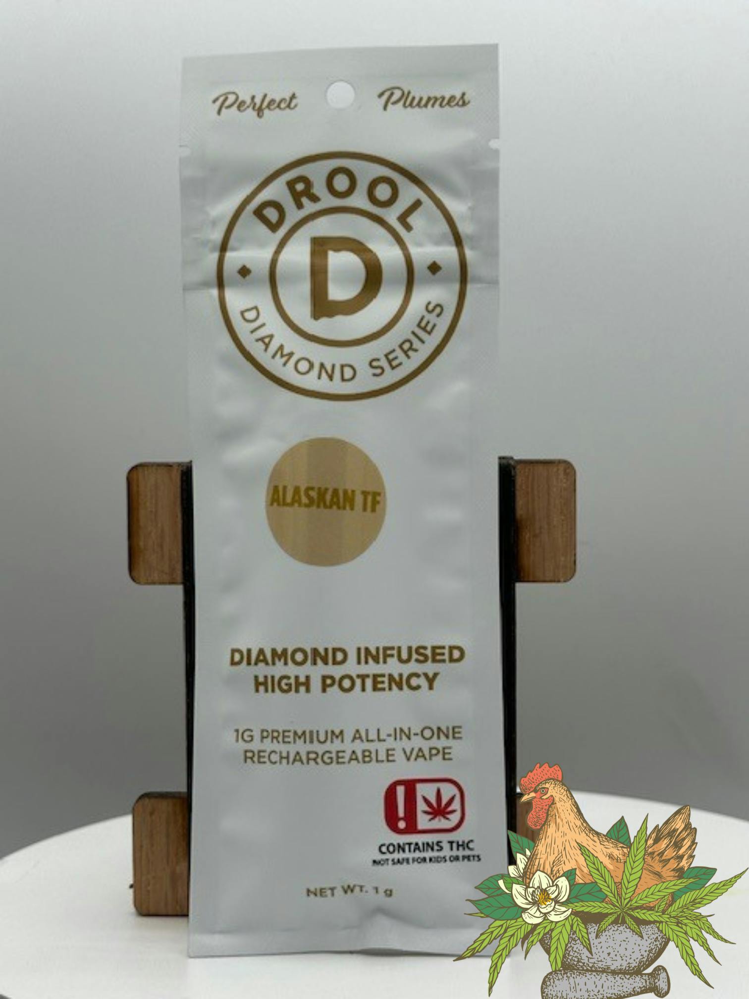 DROOL-1G DIAMOND SERIES DISPOSABLE VAPE-ALASKAN TF-SATIVA