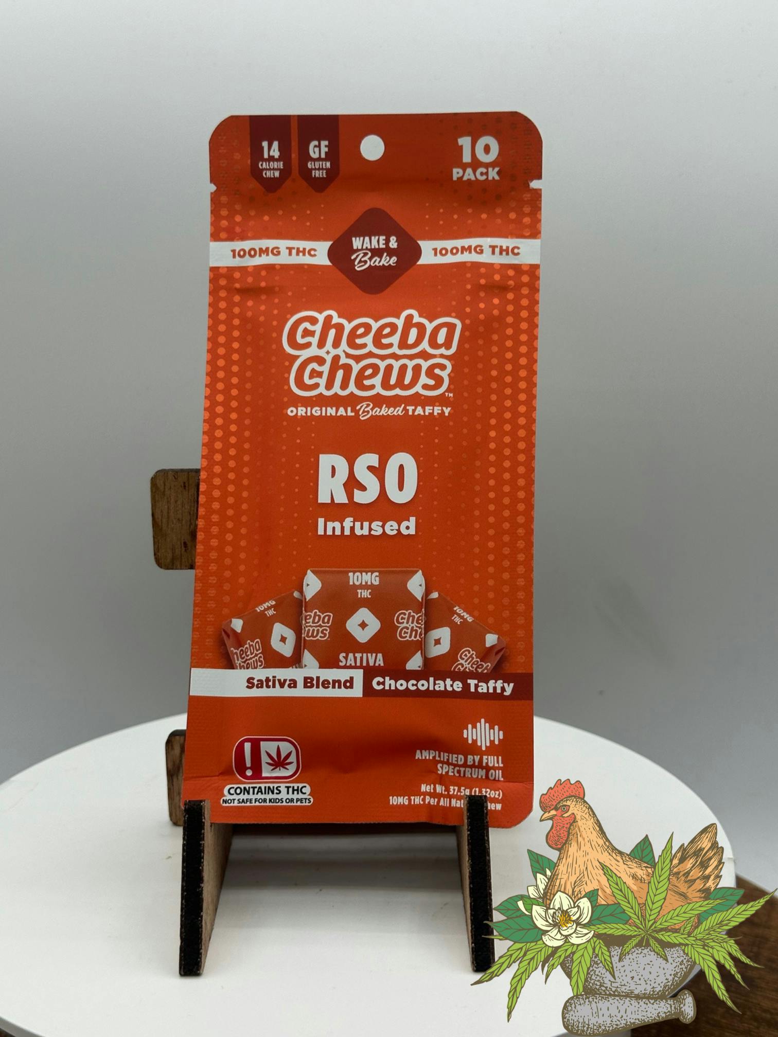 CHEEBA CHEWS-100MG-RSO CHOCOLATE TAFFY-SATIVA