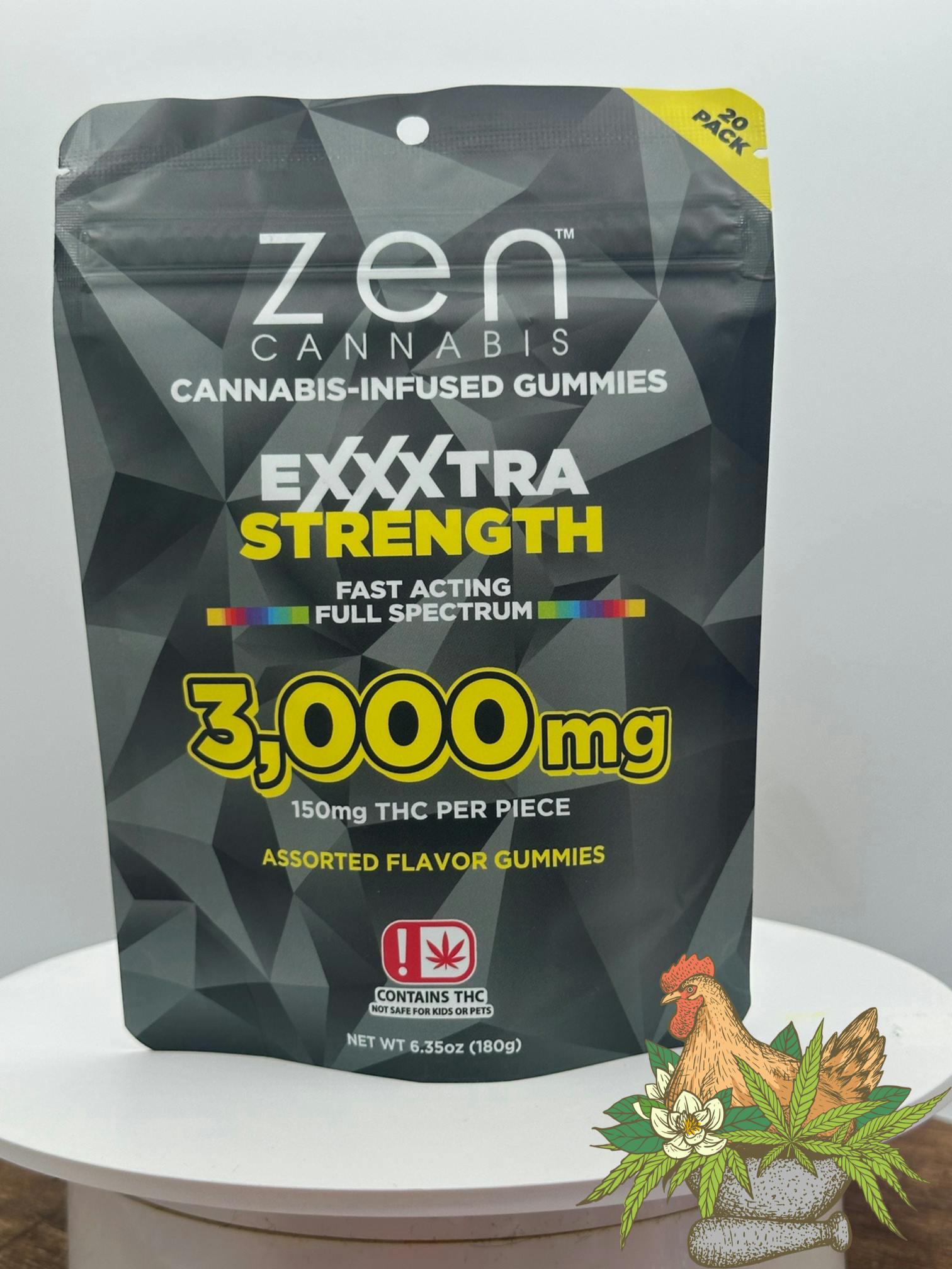 ZEN-EXXXTRA STRENGTH FULL SPECTRUM GUMMIES-3000MG