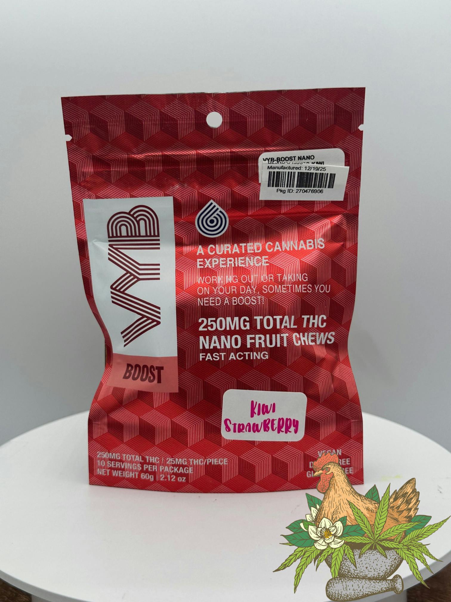 VYB-BOOST NANO GUMMIES 250MG-KIWI STRAWBERRY