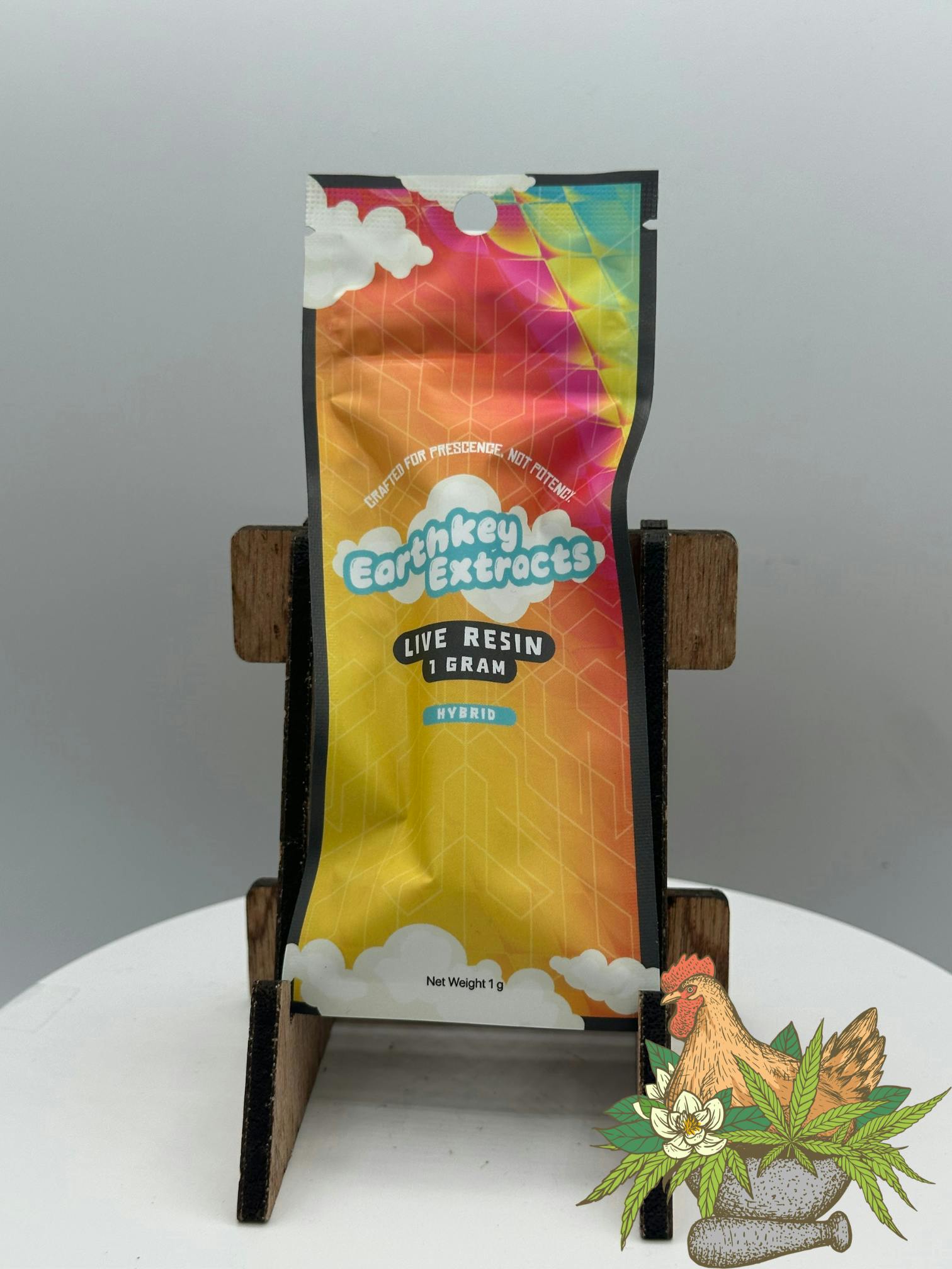 EARTHKEY EXTRACTS-1G LIVE RESIN DISPOSABLE-BUBBLEGUM BISCOTTI-HYBRID