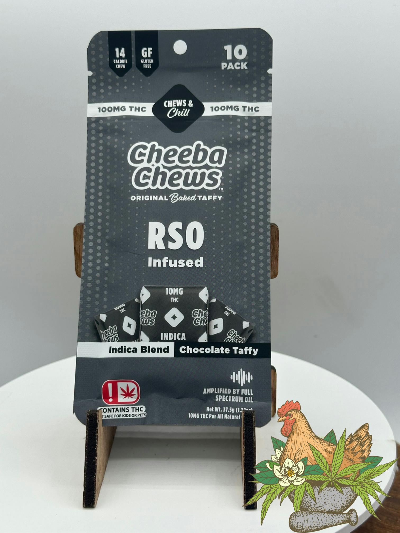 CHEEBA CHEWS-100MG-RSO CHOCOLATE TAFFY-INDICA