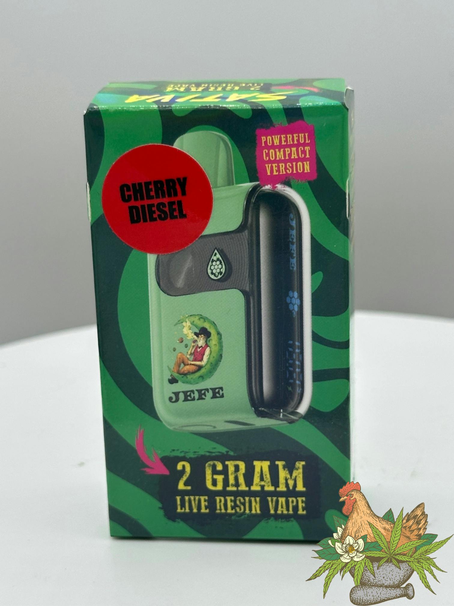 NOBLE NECTAR-2G JEFE DISPOSABLE VAPE MINI GEEKBAR-CHERRY DIESEL-SATIVA