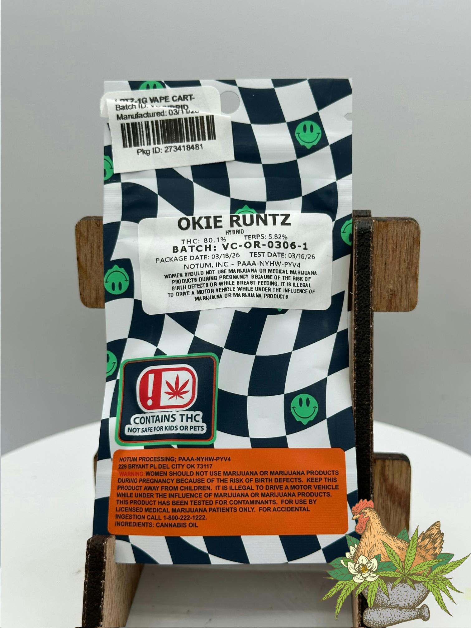 KARTZ-1G VAPE CART-OKIE RUNTZ-HYBRID