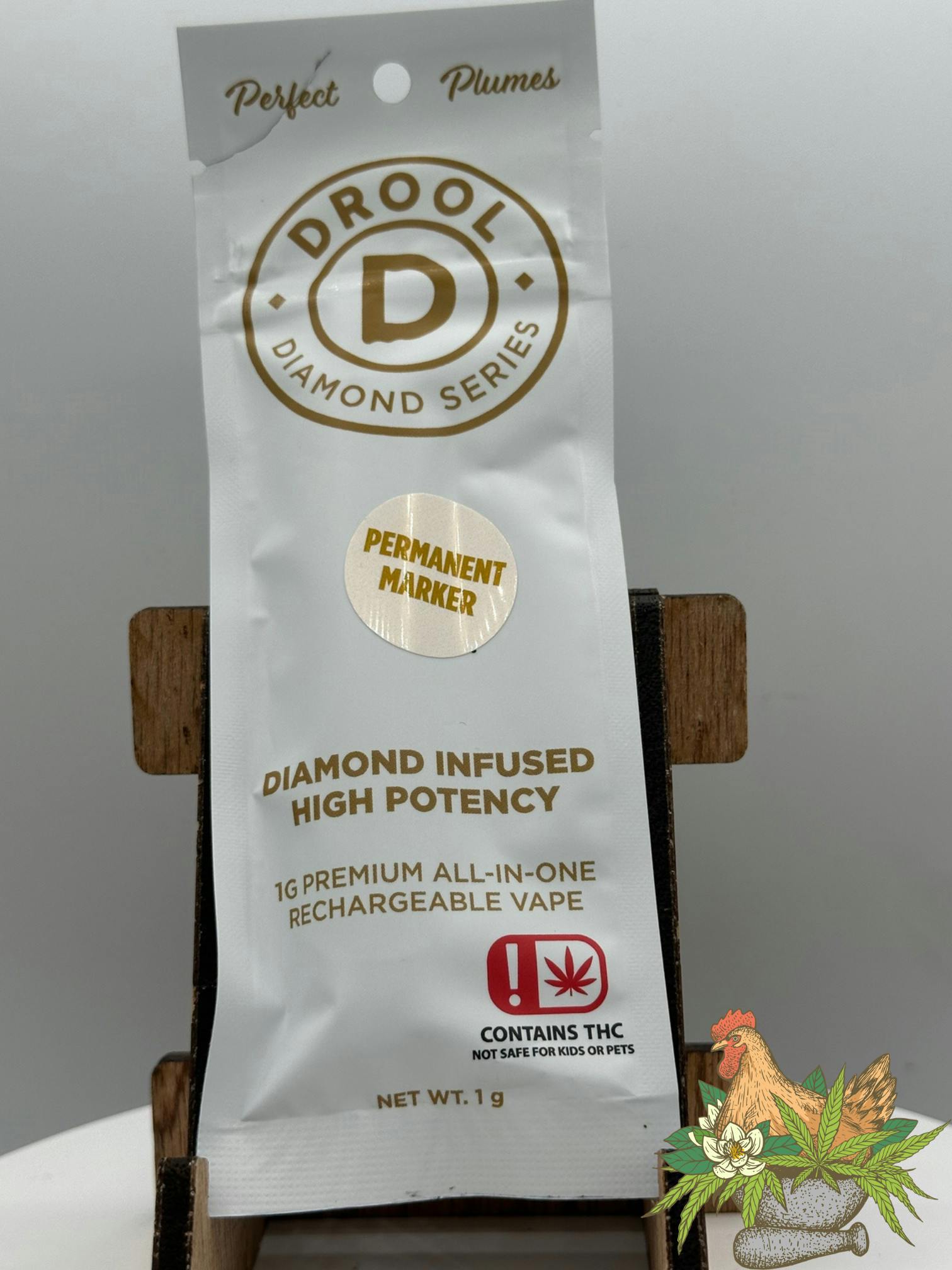 DROOL-1G DIAMOND SERIES DISPOSABLE VAPE-PERMANENT MARKER-HYBRID