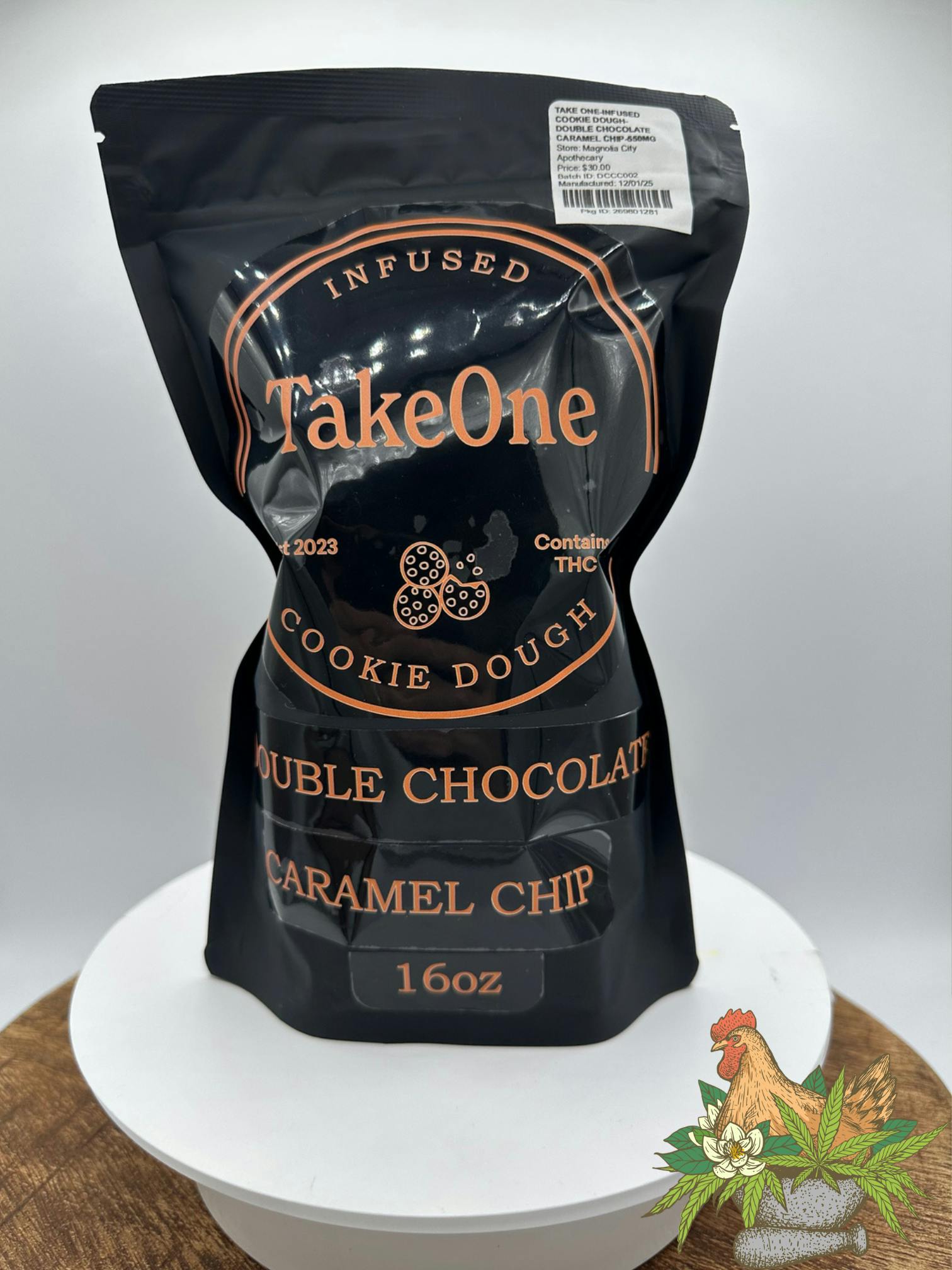 TAKE ONE-INFUSED COOKIE DOUGH-DOUBLE CHOCOLATE CARAMEL CHIP-550MG