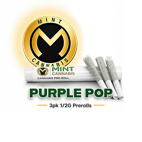 Mint Premium 0.5g/3pk Prerolls - Purple Pop