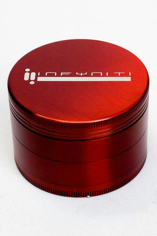 Infyniti 4 Parts 63mm Metal Herb Grinder - Red