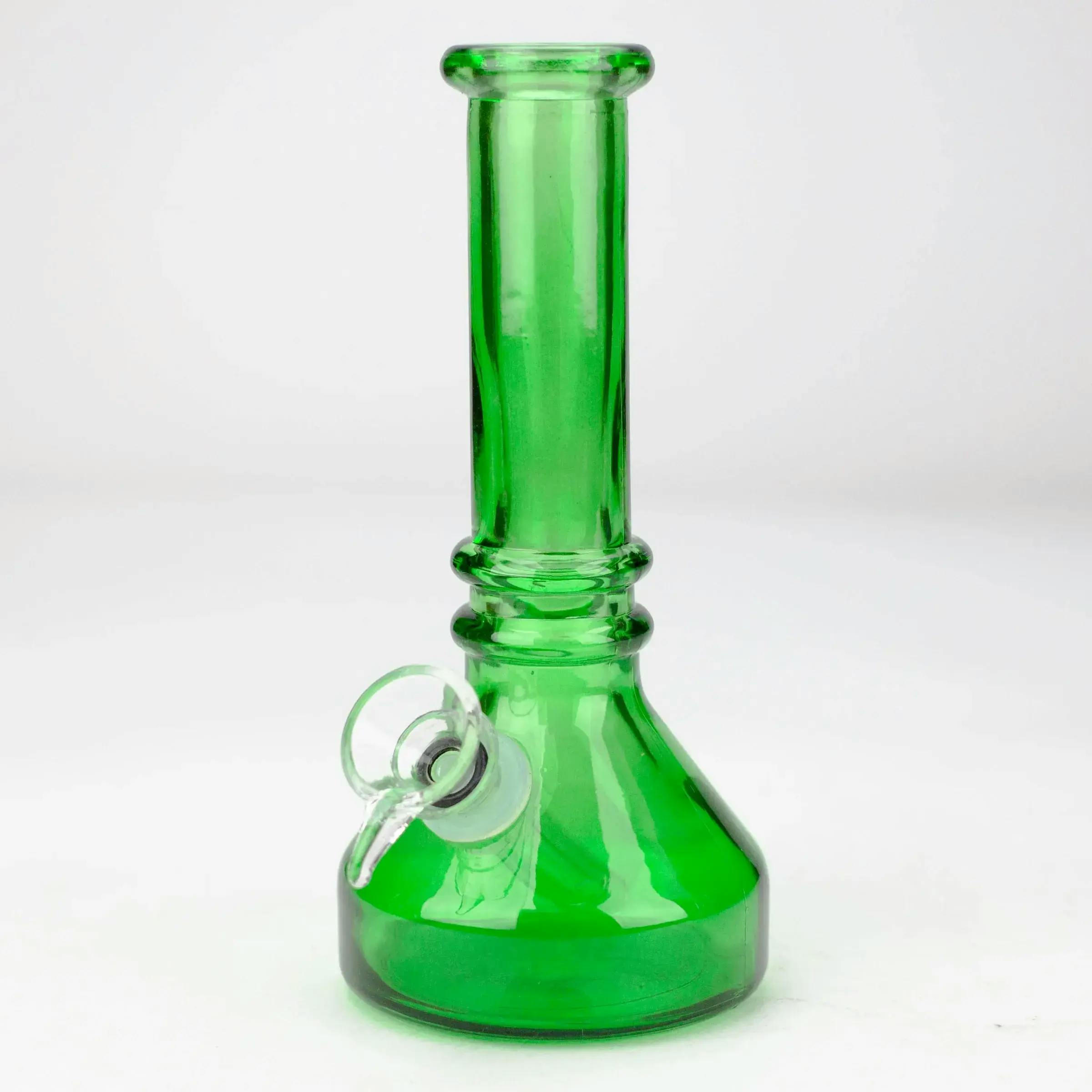 6" Heavy Colour Soft Glass Water Bong - Green